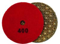 Алмазные гибкие шлифовальные круги Усиленные Гайка №400 Pads 4-STEP D100